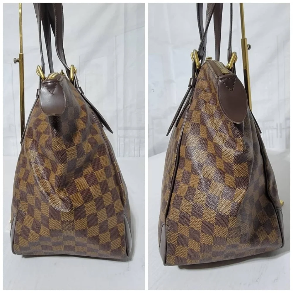 Authentic Louis Vuitton Damier Ebene Verona GM Bag Brown